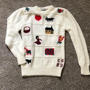 VINTAGE 80s school sweater